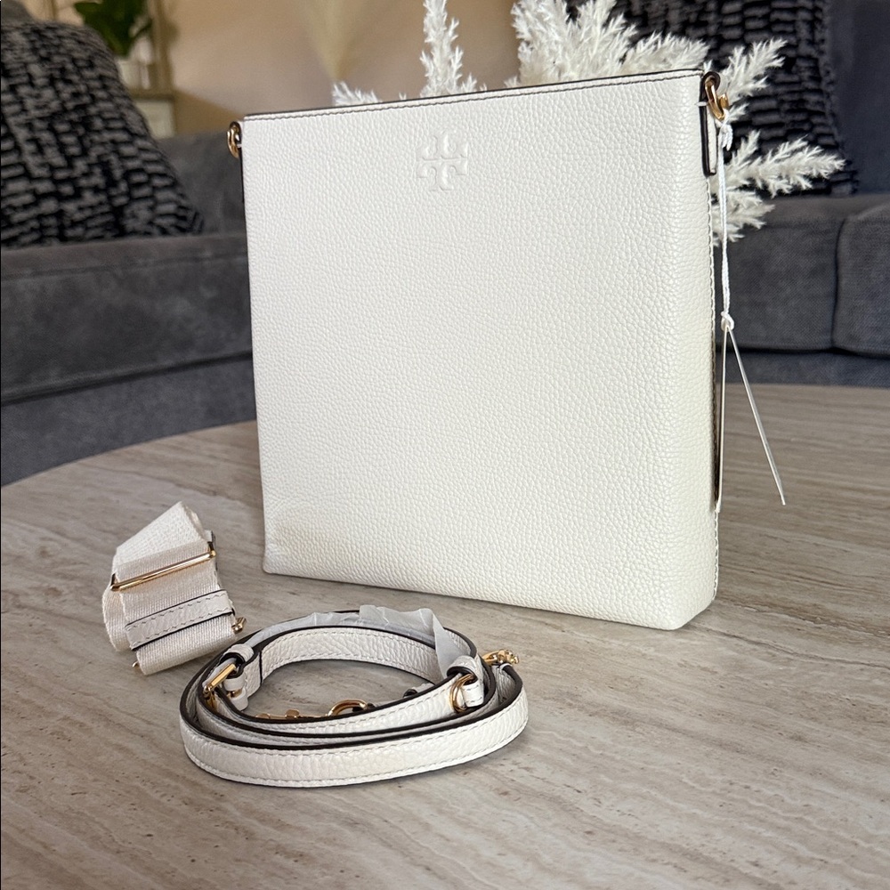 NWT, tory burch swingpack new ivory Leather crossbody - Picture 3 of 13